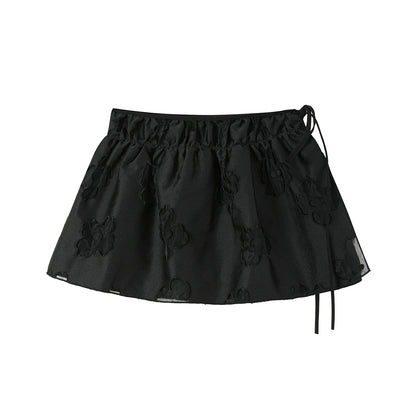 Versatile Lace-up Waist Skirt