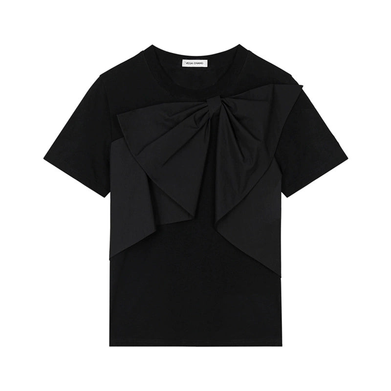 Bow Detail Black T-Shirt And Dress