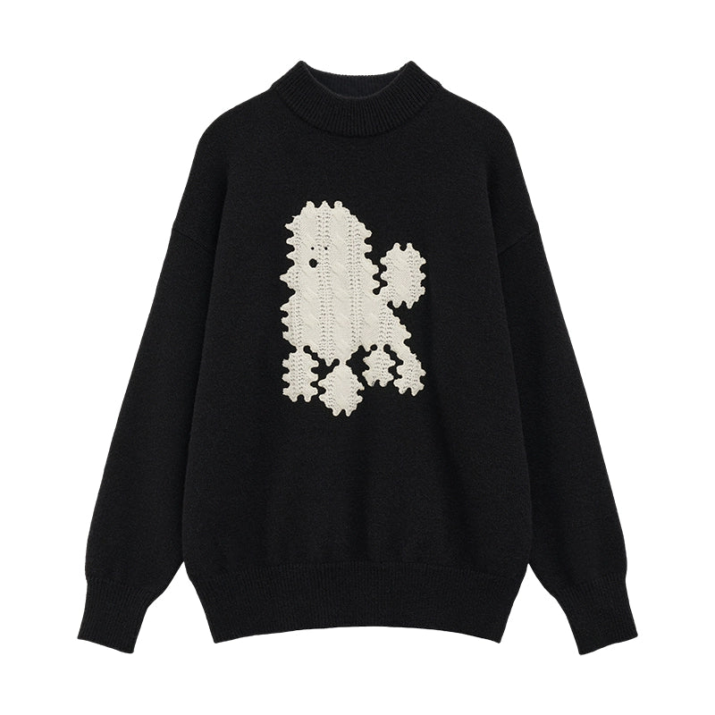 Pixel Dog Pullover Sweater