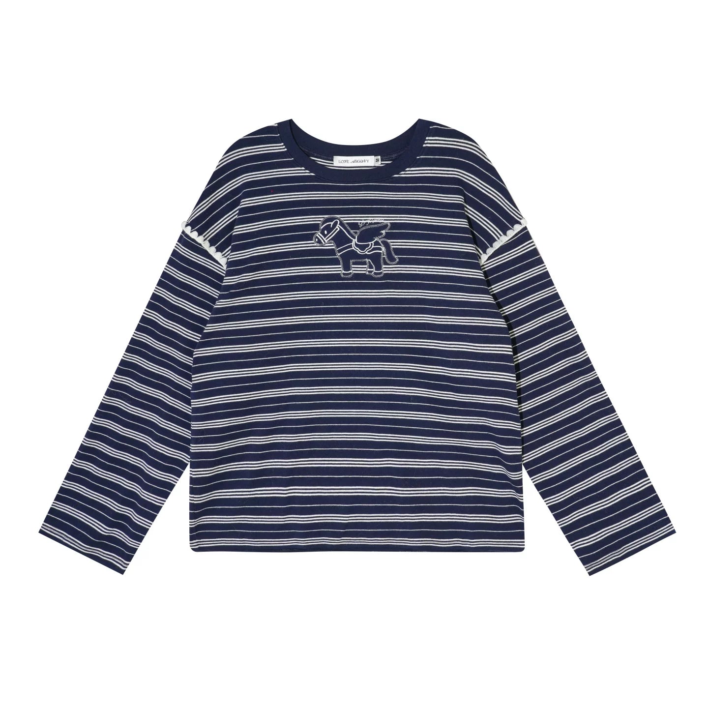 Striped Color-Blocked Crew Sweater