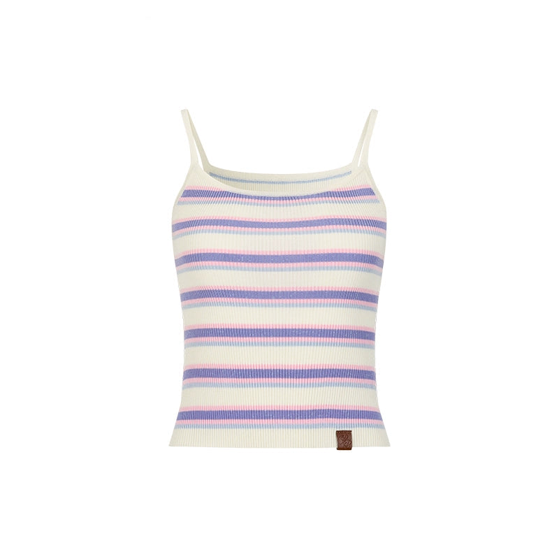 Stripe Wool Strap Base Top