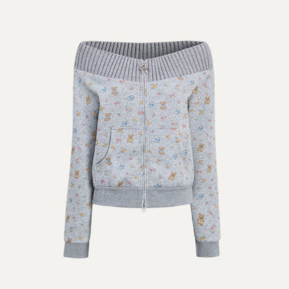 One-Shoulder Sweater With Trousers Set-Up