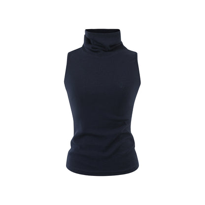 Turtleneck Knitted Sleeveless Top