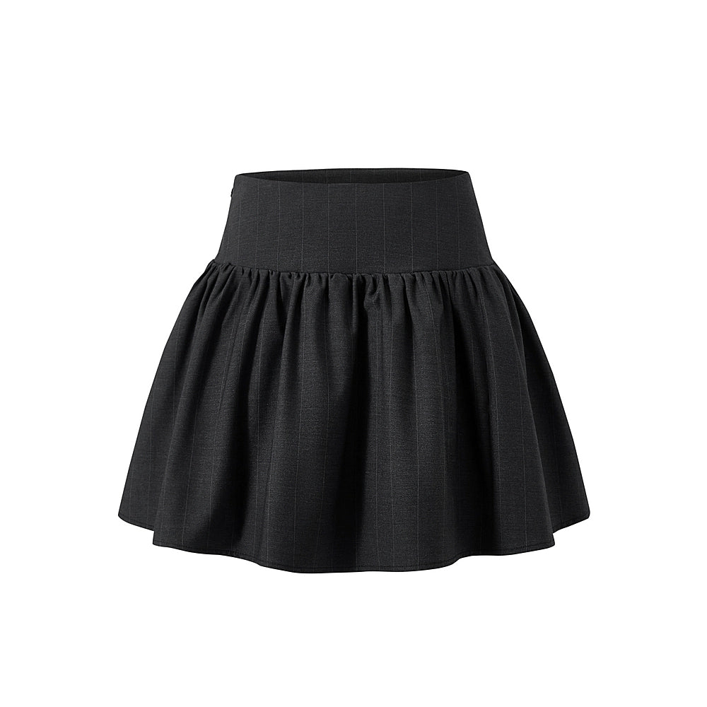 Fluffy Pleated High-Waisted Skirt