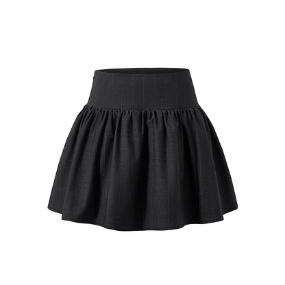 Fluffy Pleated High-Waisted Skirt