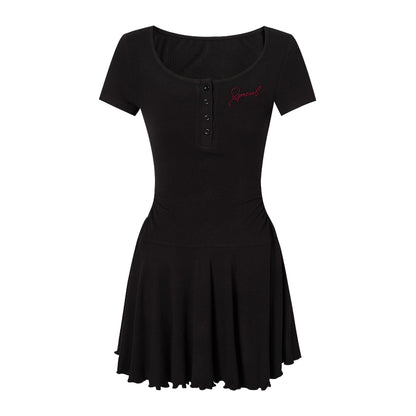 Summer Embroidered Slim Dress