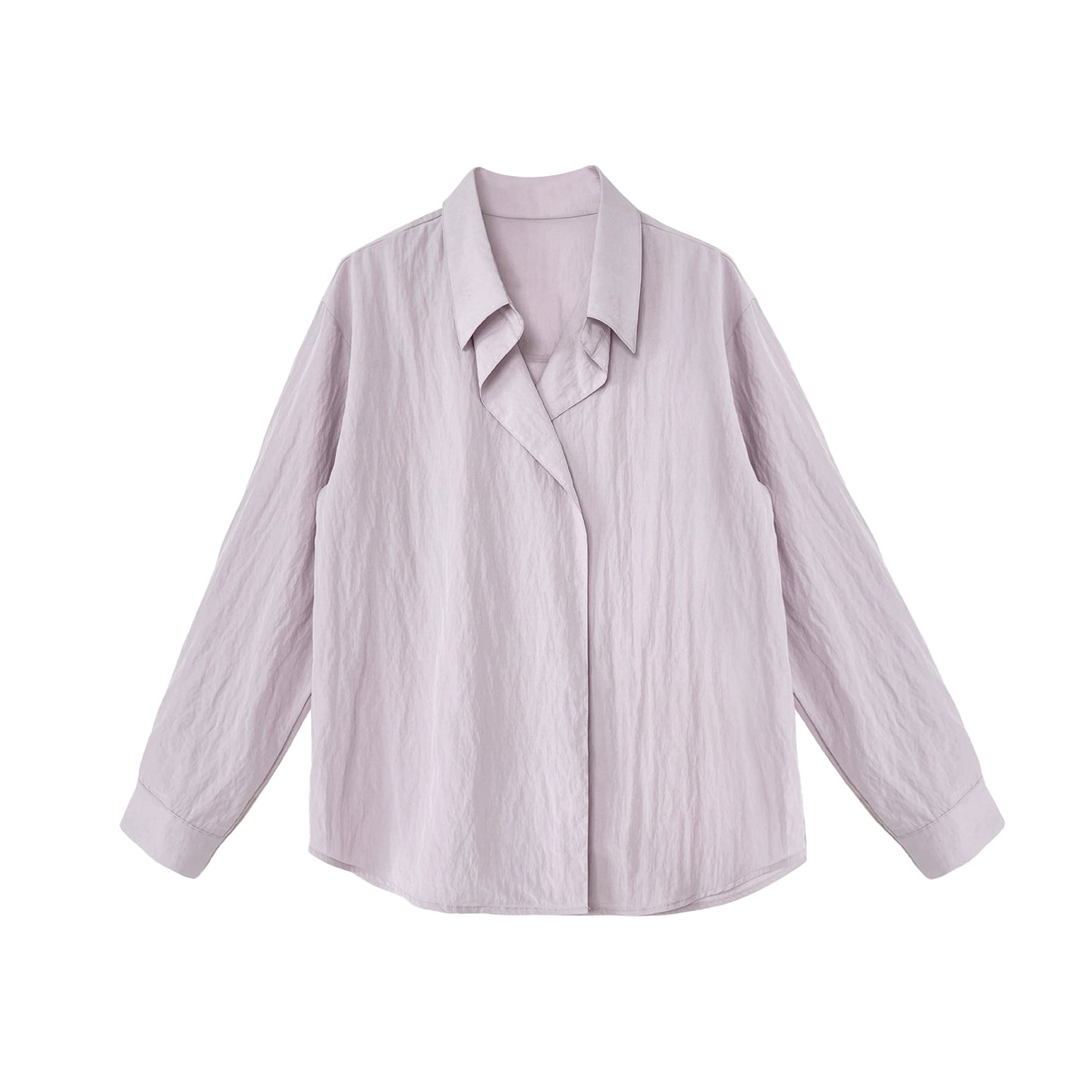 Niche Purple Long-Sleeved Shirt