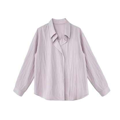 Niche Purple Long-Sleeved Shirt