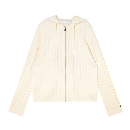 Wool Twist Hooded Knit Set-Up