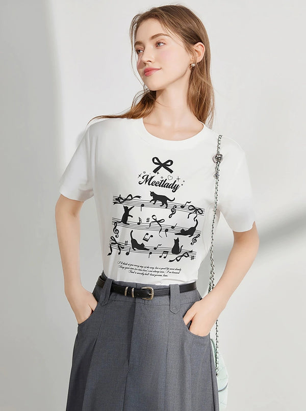 Short Sleeve Letter Print Body Shirt