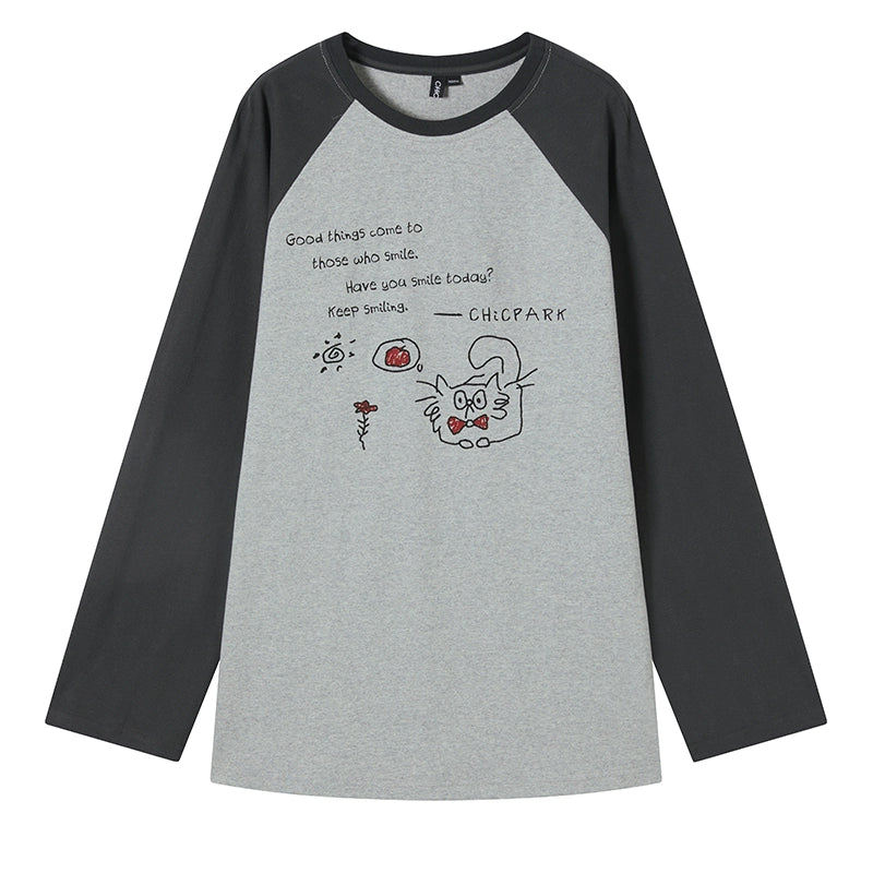 Color-Block Graffiti Top