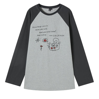 Color-Block Graffiti Top