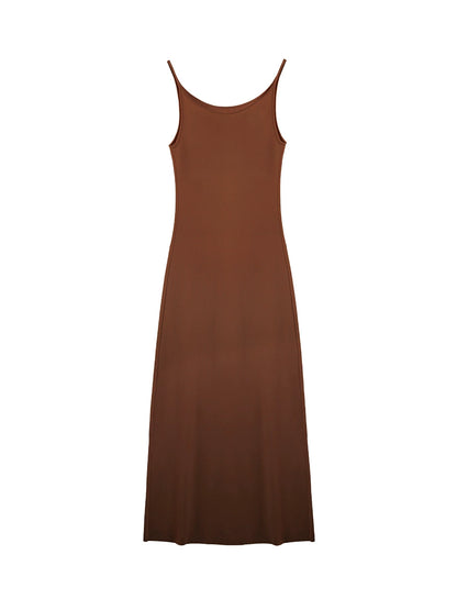 Brown Slim Hip Dress