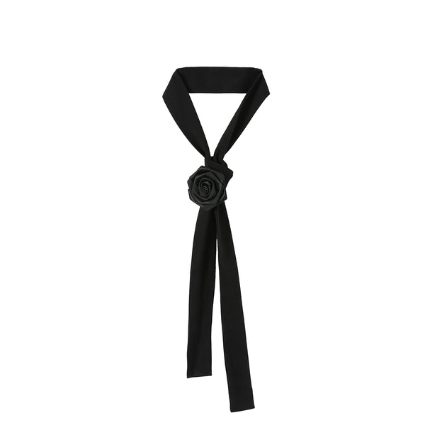 Flower Hem Shirt With Tie Set-Up