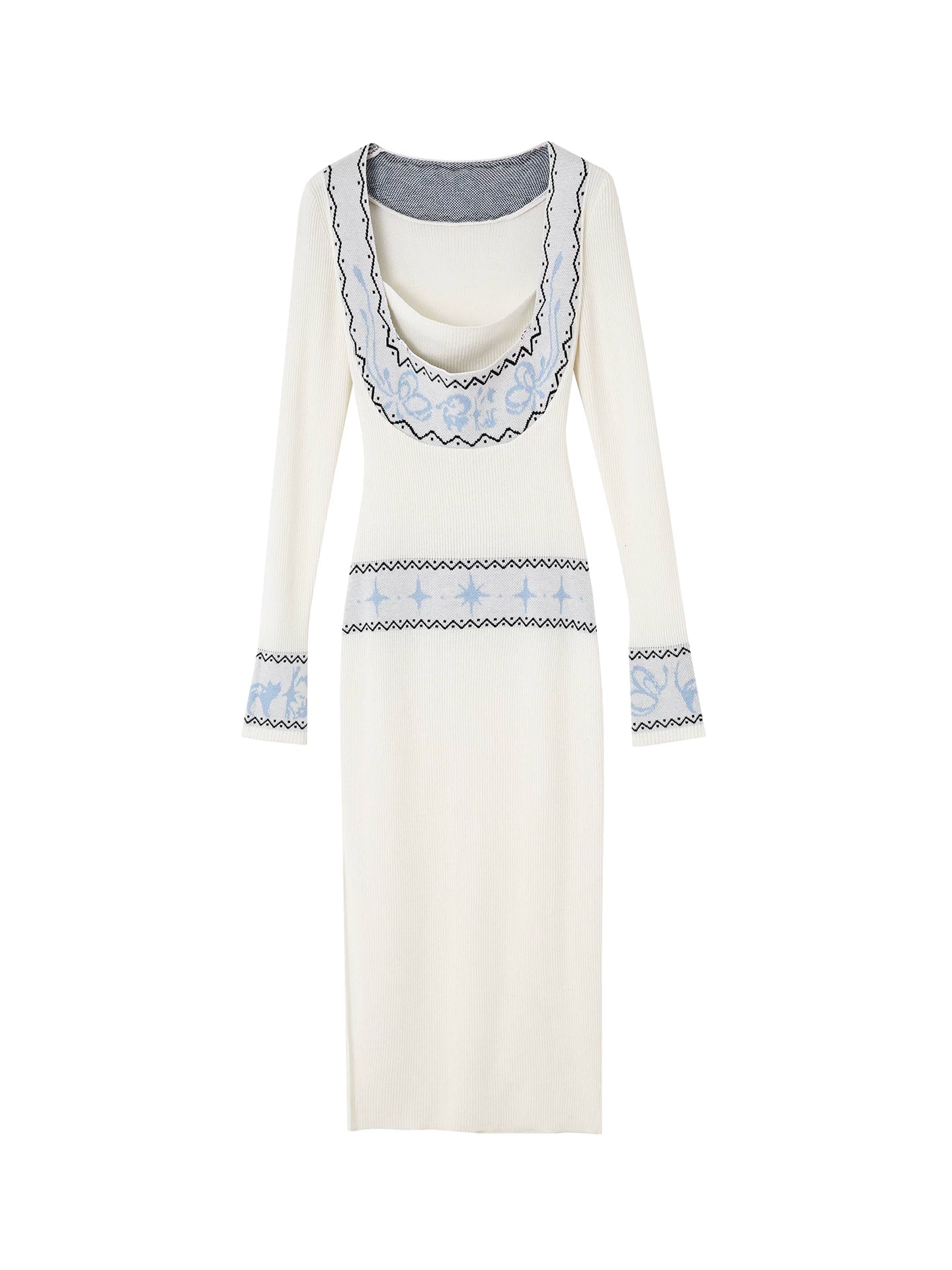 Fair Isle Jacquard Knit Dress