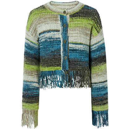 Vintage Gradient Knitted Cardigan