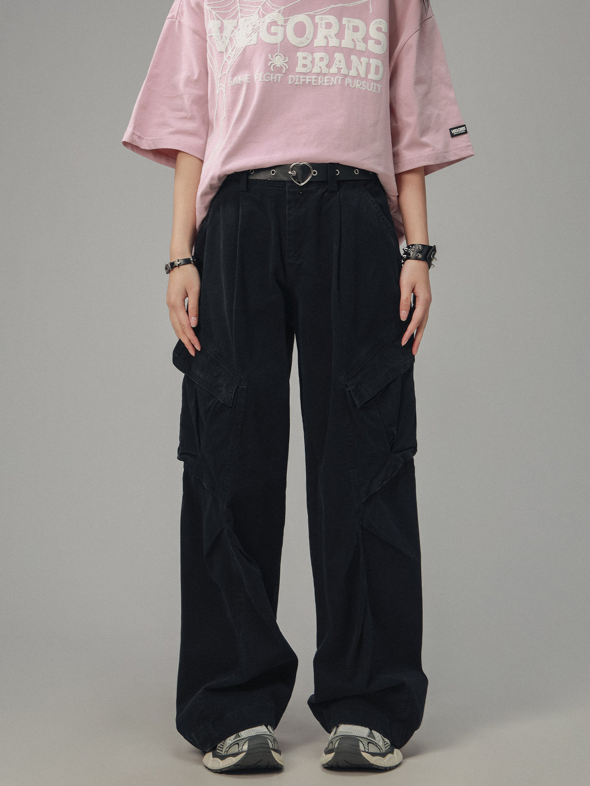 Casual Straight Leg Pocket Cargo Pants