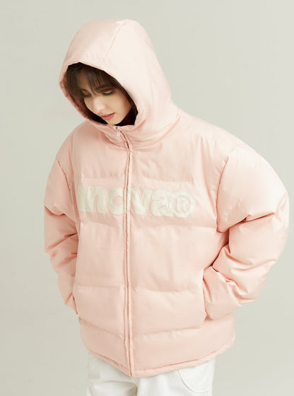 Basic LOGO hooded thick coat