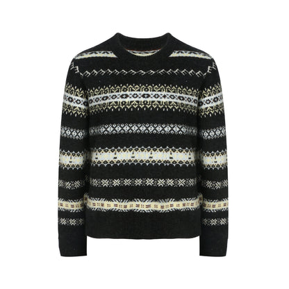 Fair Isle Jacquard Striped Sweater