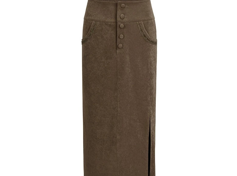 Retro straight skirt