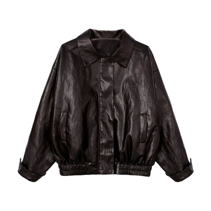 Caramel Wax PU Leather Jacket