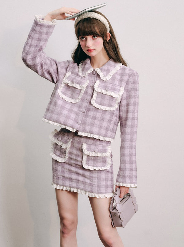 Lace Jacket And Half Skirt Two-piece Set