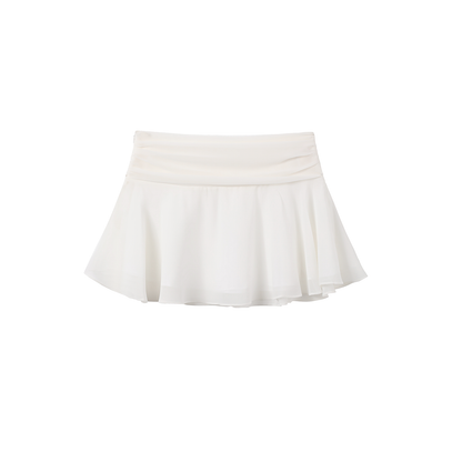 Lace-Up Waist Ruffled Skirt Set-Up