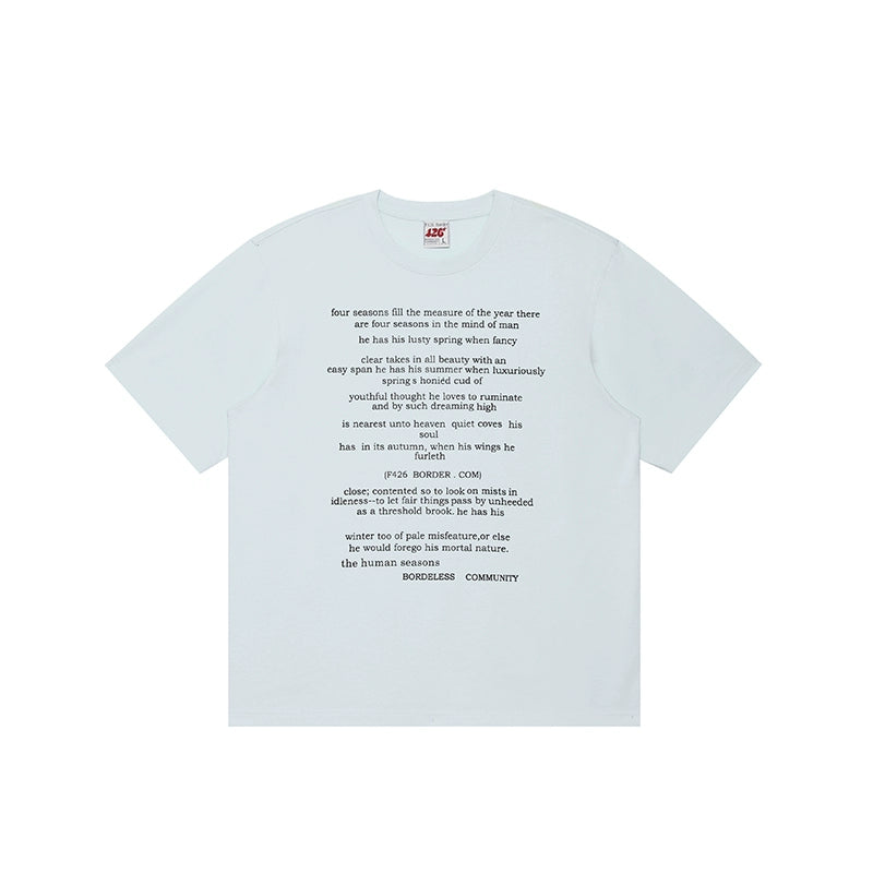 Smudged Letter Short Sleeve T-Shirt