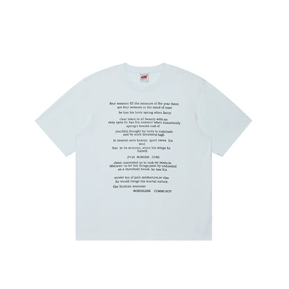 Smudged Letter Short Sleeve T-Shirt