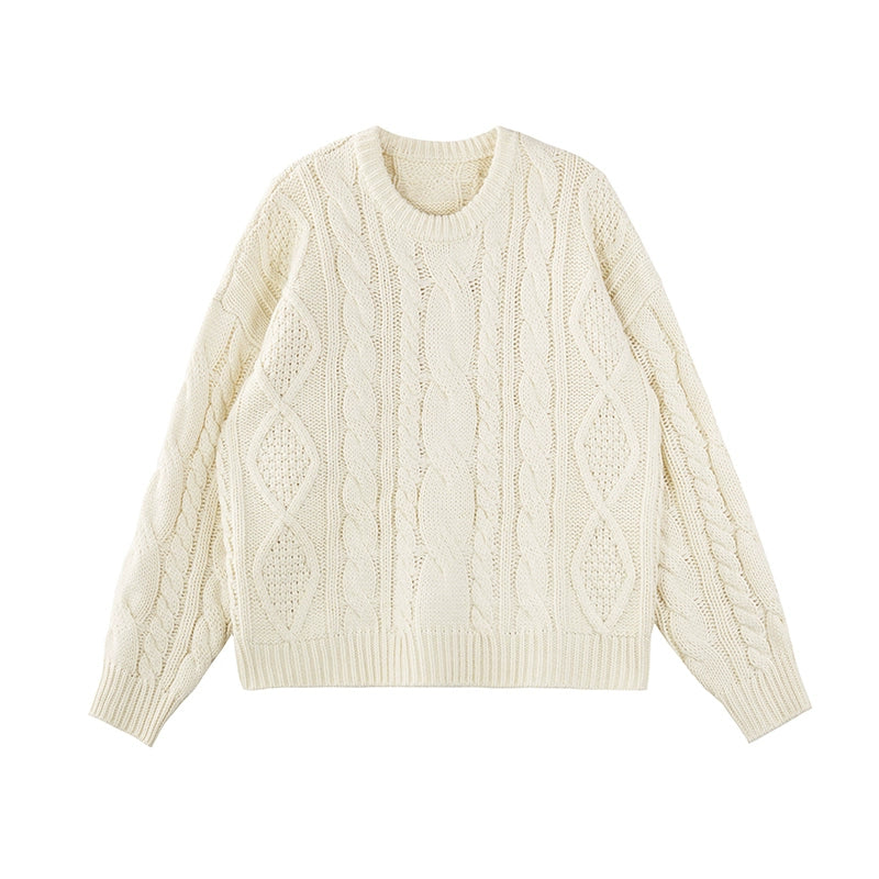 Twisted Cable Thick Knit Sweater 