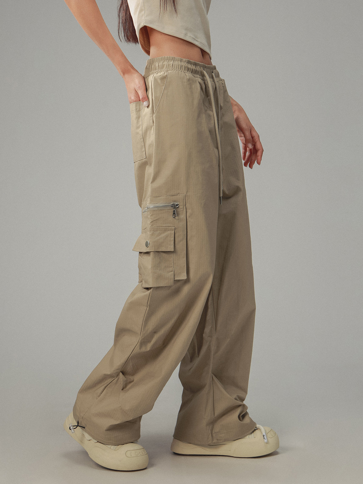 Unisex Straight-Leg Casual Cargo Pants