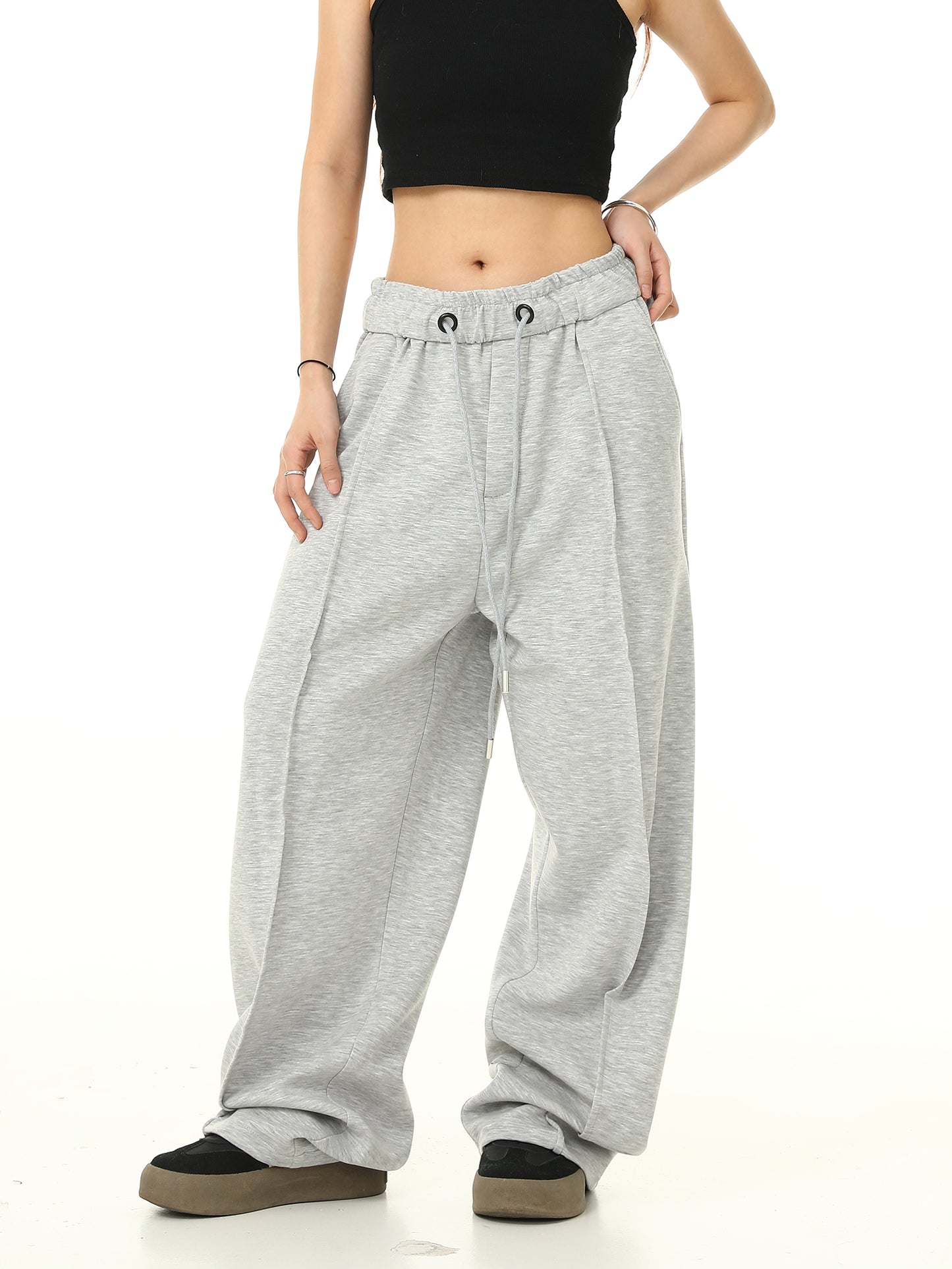 Graue Retro-Sweatpants