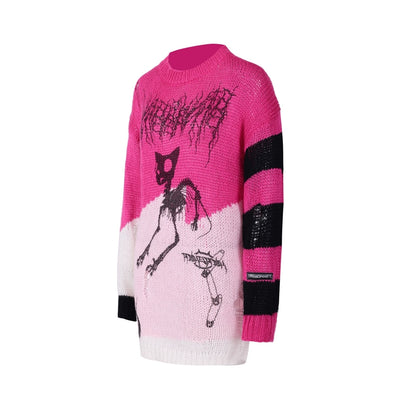 Distressed Cat Concept Sweater