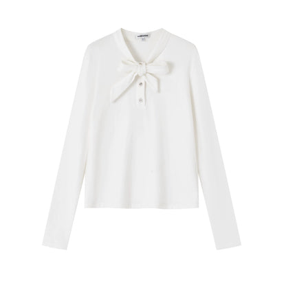 Ribbon Bow Velvet T-Shirt