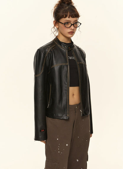 American Retro Leather Jacket