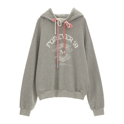 BOW HAT ROPE HOODED SWEATSHIRT