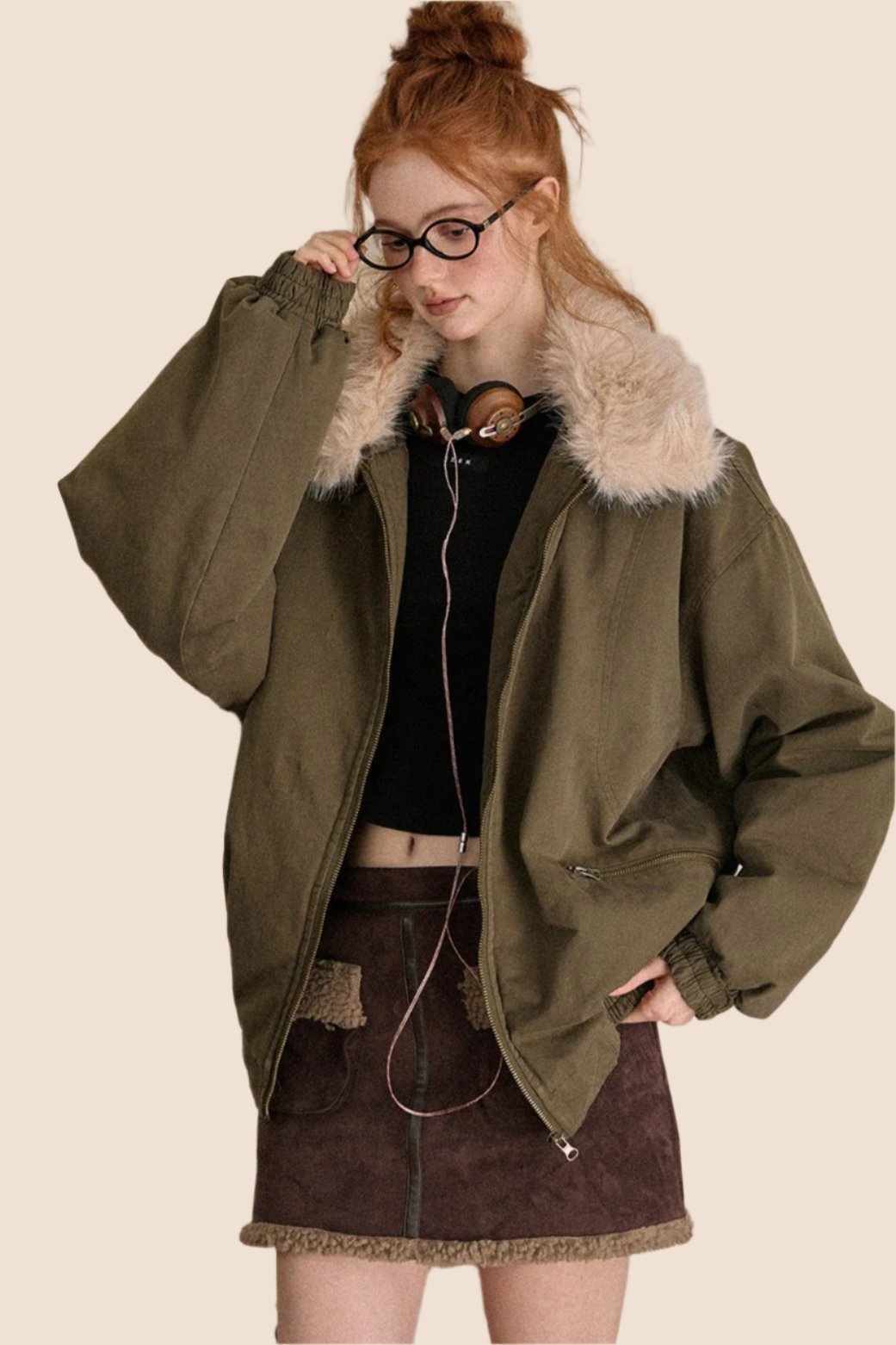 Green Wool Baseball Jacket