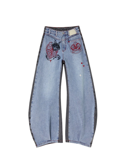 Asymmetrical Sickle Jeans
