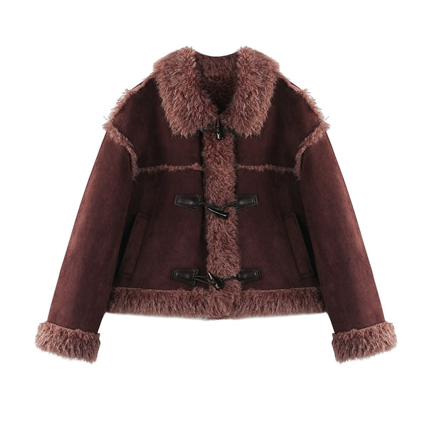 빈티지 램스울 뿔 버튼 재킷 