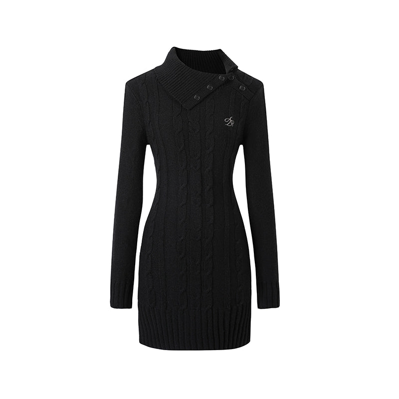 ANDYET AD1 Original Strickrock Temperament vielseitiges Kleid High-End-Taille schlanken Pullover kurzen Rock