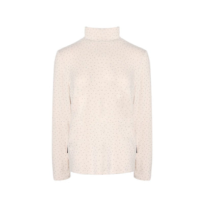 Star Brushed Turtleneck Long-Sleeved Top