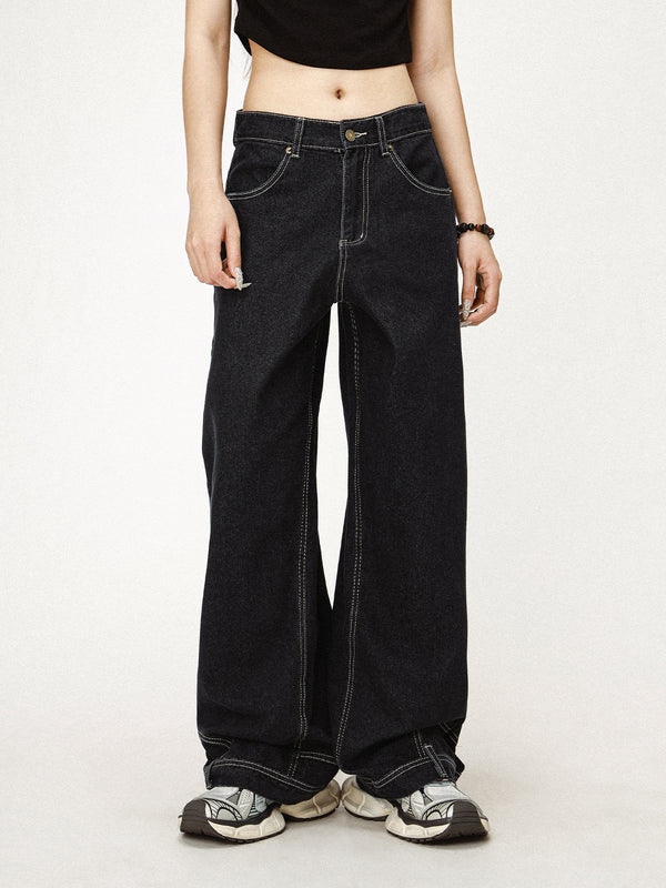 High Street Drape Jeans