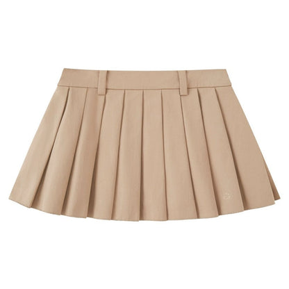 Silk Classic Pleated Puffy Short Skirt