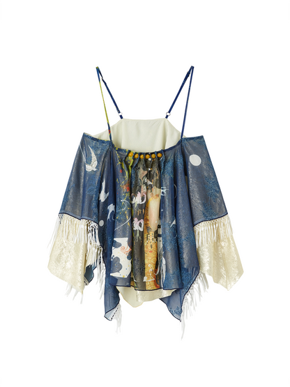 Hand-Painted Chiffon Camisole Top