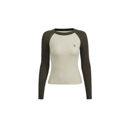 raglan sleeve base knit sweater top