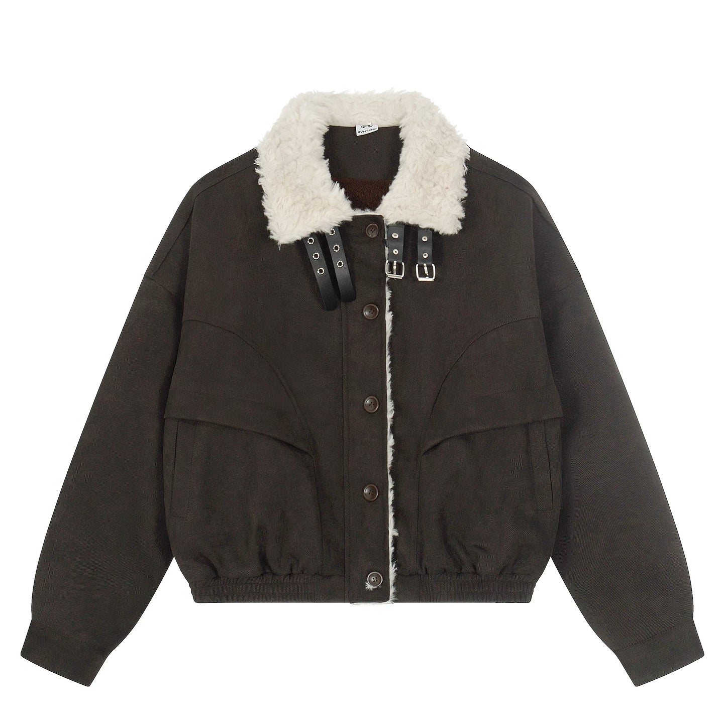 Retro Suede Wool Collar Jacket