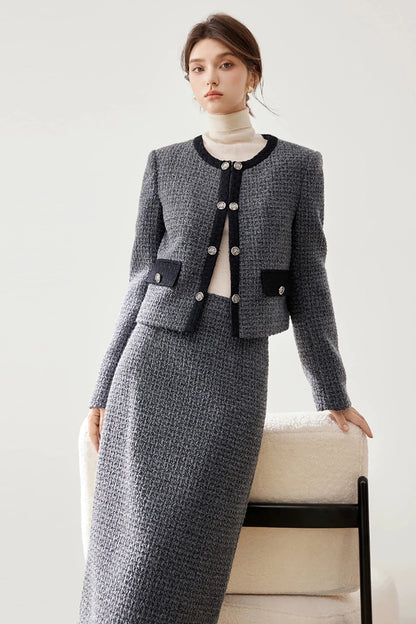 Fragrance Woolen Two-Piece Set