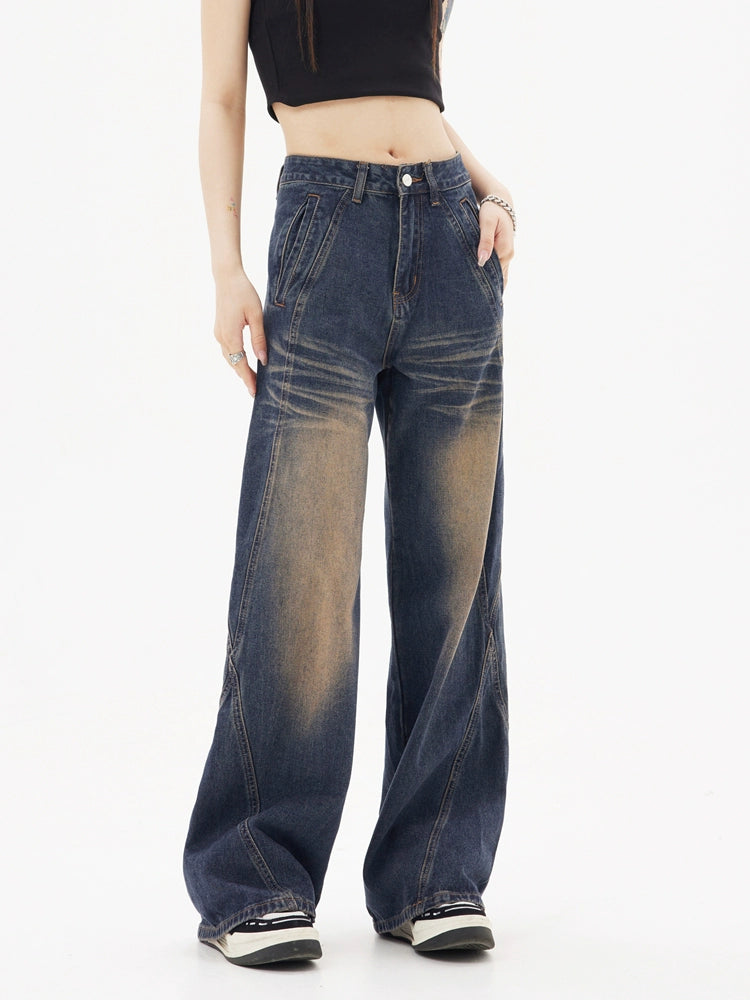 Distressed Hip Hop Denim-Hose