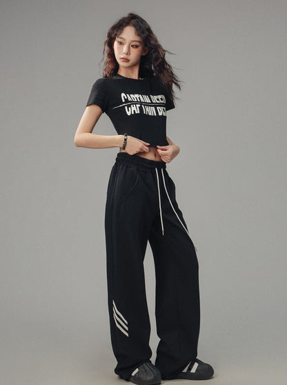 Slim Fit Crew Neck Short Sleeve Crop Top