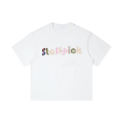 Kurzarm-T-Shirt mit Buchstabendruck